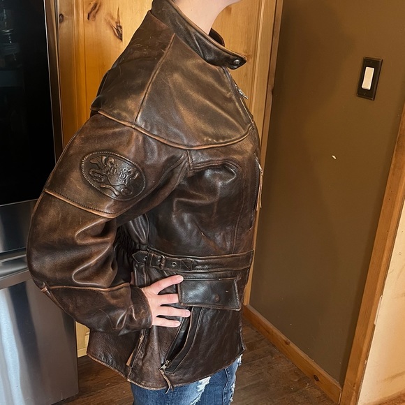 Harley Davidson Motorcycle Leather Jacket 90’s - Picture 4 of 14